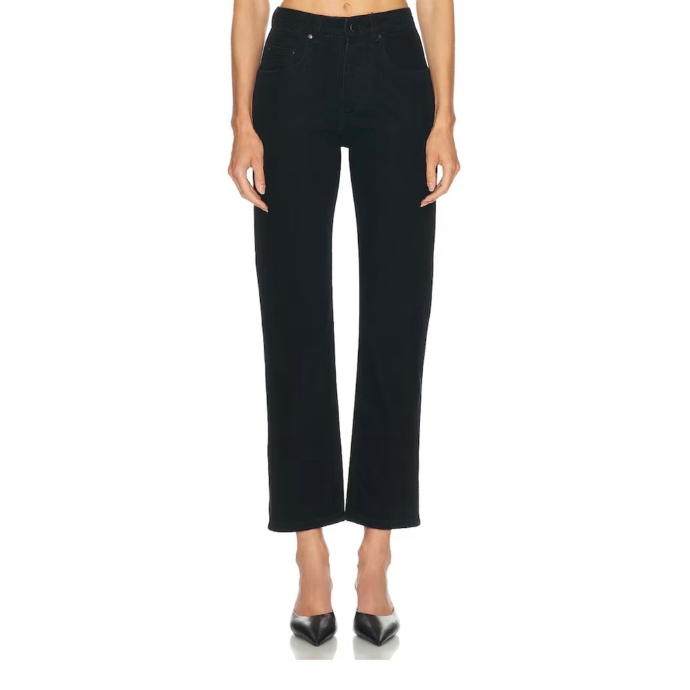 RENGGLI Straight Leg 100% Cotton Jeans in‎ Charcoal Size 28 READ